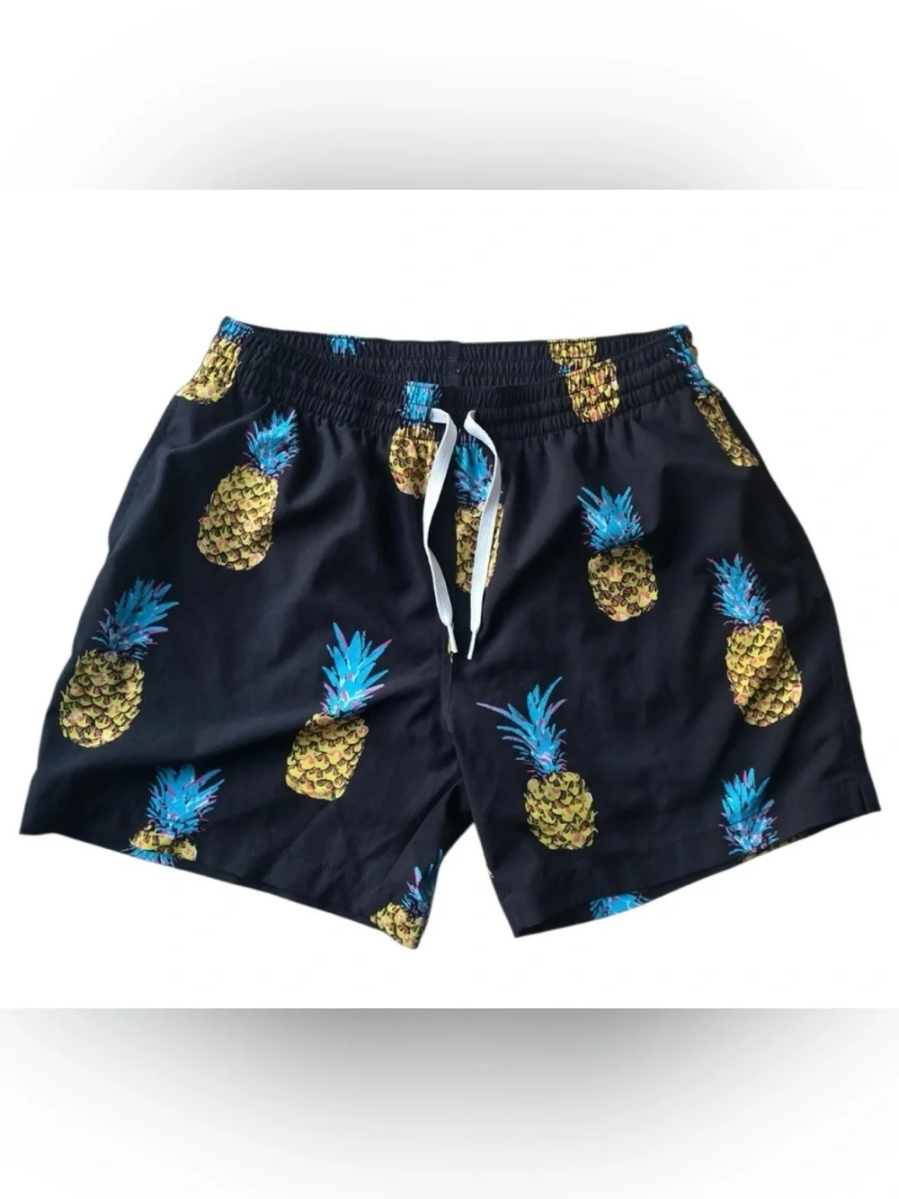 chubbies Black Swim Shorts with Pineapple Accent